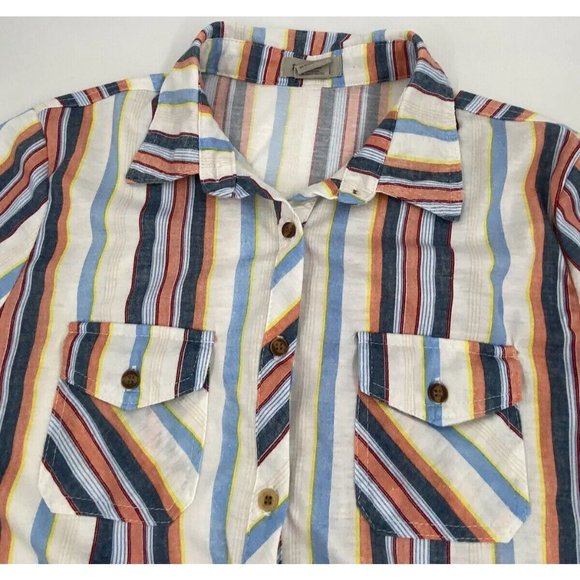 Passport Women Large Multicolored Button Up Long Sleeve Shirt Comfortable Ranch - Picture 2 of 13